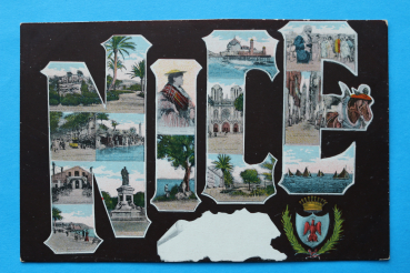 Mehrbildkarte Ansichtskarte AK Nice Nizza 1905-1910 Stadtwappen Frankreich France 06 Alpes Maritimes